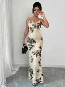 Elenzga 时尚、性感、优雅的系带美人鱼设计女式连衣裙