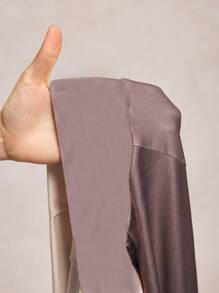 Slaydiva 2025 Summer New Arrivals, Music Festival, Western Style, Nomadic Style, Easter, St. Patrick's Day, Birthday Party, Graduation Season, Student Wear, Daily Casual, All-Match Versatile, Leisure, Vacation, Cruise Travel, Beach, Sunbathing, Fashionable, Streetwear, Ombre Print, Fringe, Flare Pants, Women Plus Size Long Pants - Brown - View 6