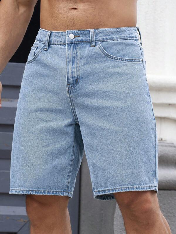 RivetRise Men's Distressed Casual Denim Loose Shorts Short Jeans For Men