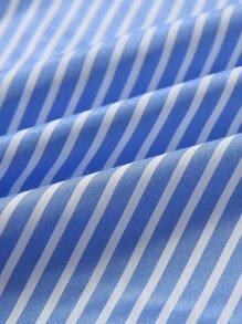 Manfinity Underwear&Sleepwear Basics 2pcs/Set Men's Loose Fit Letter & Striped Airy Pants