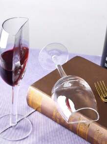 Joivida 1 PIEZA Vaso de cristal creativo de media copa, forma de medio círculo, para uso en el hogar, como regalo para el Día de San Valentín, Día de la Madre, Año Nuevo, Navidad, uso en fiestas, suministros de cafetería de alta gama, regalo de cumpleaños, regalo especial, uso en barra, uso en fiestas, suministros de cafetería de alta gama