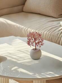 Mini Crystal Tree Ornament, Christmas Table Decor Gift,Home Decor,Kitchen Decor,Room Decor,Party Decor,Decorative Crafts,Desk Ornaments,Table Decorative Ornaments,Party Gift Decorations,Christmas Decorations,Christmas Gift. - Pink - View 1