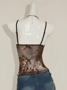 SHEIN ICON Women's V-Neck Sleeveless Casual Frill Strap Tank Top - Multicolor - View 2