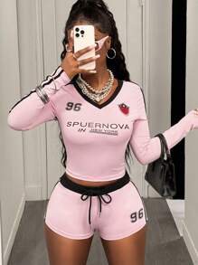 Slaydiva Women Two Pieces Outfits For Daily Wear - Pink - View 7