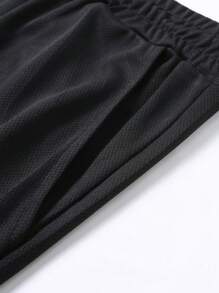 Manfinity EMRG 男士数字印花抽绳腰部宽松休闲篮球短裤