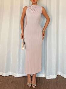 Islaluna Casual Solid Color Loose Long Dress For Women