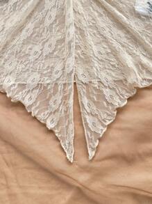 Soleia Women Lace Halter Top And Skirt Set, Apricot Colour, Suitable For Vacation, Beach, Music Festival, Party, Summer Outfit - Apricot - View 3