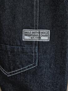 SWAVVY Designed Regular Men's Loose Baggy Contrast Color Splicing Casual Denim Jeans