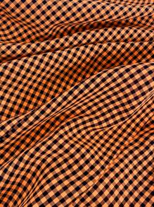 SHEIN Unity French Sexy Backless Bowknot Checkered Camisole Top, Sleeveless Slim Fit Tank Tops For Spring & Summer - Multicolor - View 5