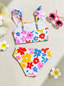 Set da bagno floreale per ragazze giovani, alla moda e carino