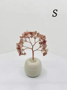 Mini Crystal Tree Ornament, Christmas Table Decor Gift,Home Decor,Kitchen Decor,Room Decor,Party Decor,Decorative Crafts,Desk Ornaments,Table Decorative Ornaments,Party Gift Decorations,Christmas Decorations,Christmas Gift. - Pink - View 3