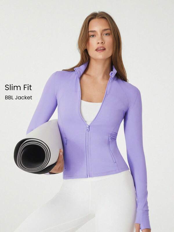 GLOWMODE FeatherFit™ Slim-It Streamline Performance Buzunare sigure Jachetă cu fermoar Yoga cu impact redus Toamna zilnică