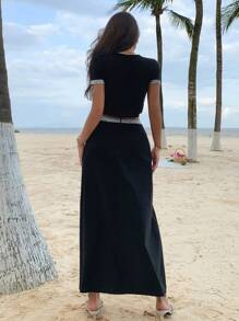 DAZY Damen Zweiteiler für den täglichen Gebrauch - Schwarz - Übersicht 2