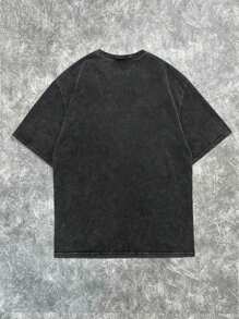 Tseoso تي شيرت قطن 100% مطبوع بشعار تجسيدي لوس انجلوس ومقتبس هيب هوب فضفاض للنساء، إطلالة كاجوال صيفية - الأسود - مشاهدة 3