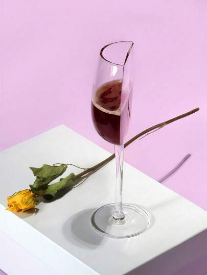 Joivida <Bara ett halvt glas för mig idag>1 st kreativt kristallglas halvglas hem champagneglas halvcirkelformad koppkropp, present, alla hjärtans dag-dekor, mors dag-present, nyår, julklapp, festanvändning, exklusiva cafétillbehör, födelsedagspresent, speciell present, bardiskanvändning, festanvändning, exklusiva cafétillbehör