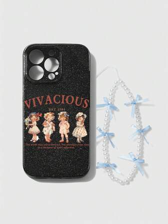 Kawaii 4 pièces/set Étuis de téléphone design enfant, convient pour 11 12 13 14 15 Pro Max