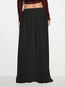 KIZN Pantalones palazzo de pierna ancha, de cintura alta, fluidos, de malla, elegantes para usar por la noche, en el hogar o en festivales y bailes