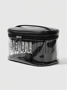 ROMWE Black Gothic Style Printed Bucket-Shaped Miscellaneous Storage Bag - Black - View 2
