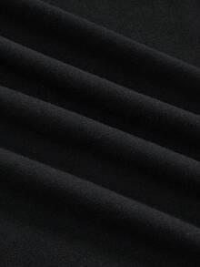 ROMWE Avant 朋克摇滚复古音乐节女式背心 - 黑色 - 查看 4