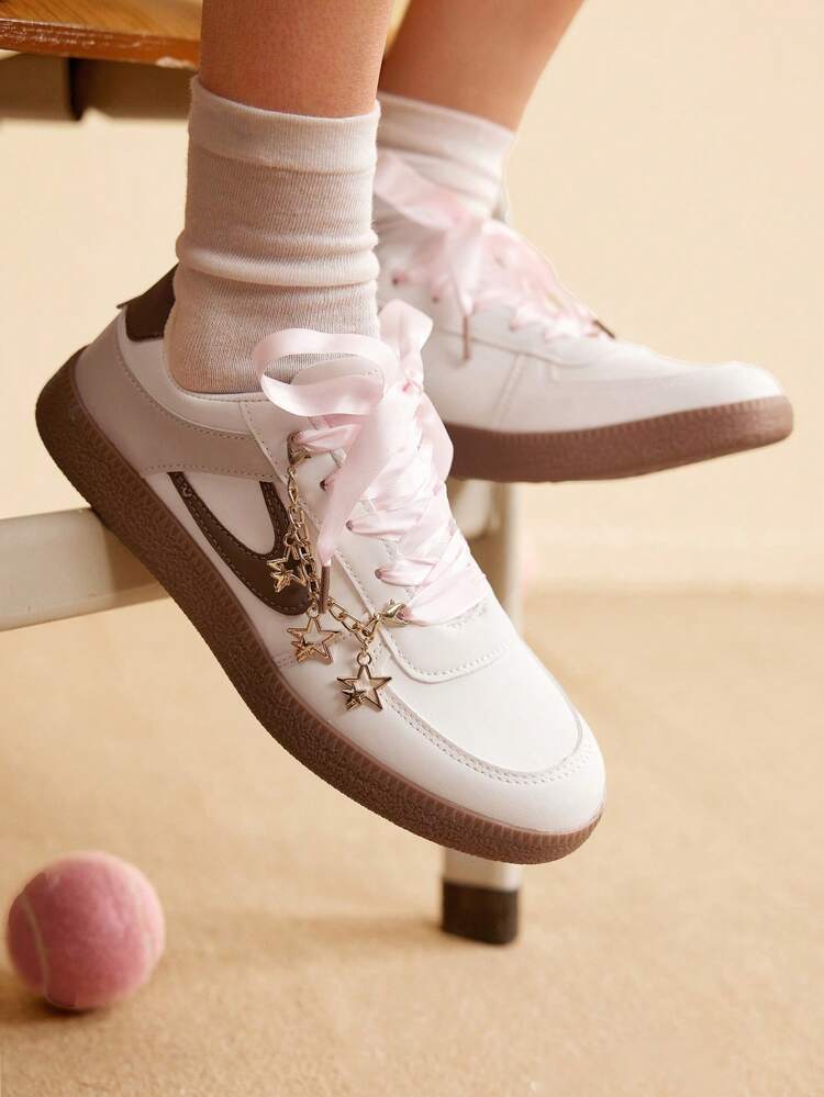 CUCCOO EASI Women's Beige Casual Fashion Sneakers Back To School For Christmas