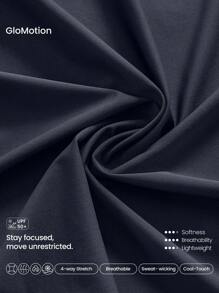 GLOWMODE 口袋慢跑裤常规款，踝部拉链设计，跑步训练，夏季 - 藏蓝色 - 查看 4