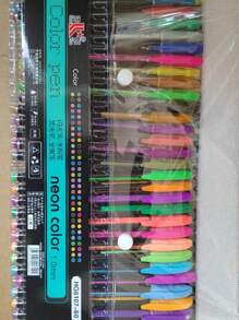SHEIN 1 Set Glitzergelstifte in 36/48/60 Farben, Schulanfang