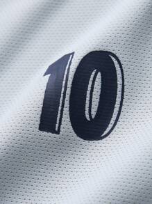 Back To School Outdoor Sports Loose Fit Short Sleeve Shorts Jersey Set, Tween Boy Clothes Children's Round Neck Patchwork Contrast Color Front Funny Letter Print Outdoor Sports Loose Fit Short Sleeve T-Shirt Jersey Set