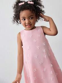 Maija Kids Maija Kids Vestido de niña con top holgado sin mangas y falda de volantes