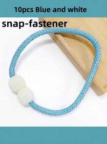 SHEIN 2 Pcs/10 Pcs Delicate Curtain Tiebacks With Small Faux Pearl, For Bedroom Living Room Home Decor,Window Tie Tie Fixer Decorative Rope Fixer, Classic Tie Design, Suitable For Room, Office(Buckle, Non-Magnet) - Multicolor - View 5