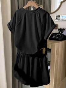 INAWLY Plus Size Women 2 Pieces Set, Casual Elegant Heart Embroidered Pattern