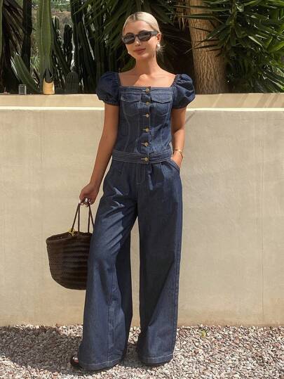 DAZY Women Denim Two Pieces Outfits