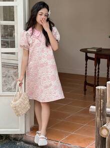 DAZY Tween Girl Fall Party Dress, Back To School Clothes - Black and White - View 6