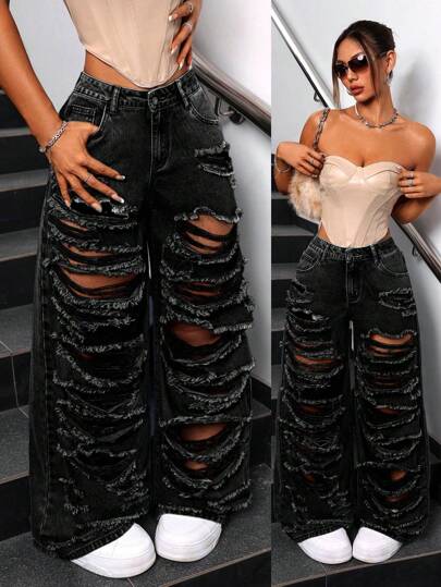 SHEIN ICON Women's Simple Fashion Casual Everyday Denim Jeans