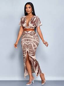 SOLERSUN 不对称上衣，抽绳侧褶衬衫，纯色休闲时尚单肩上衣 - 杏色 - 查看 6