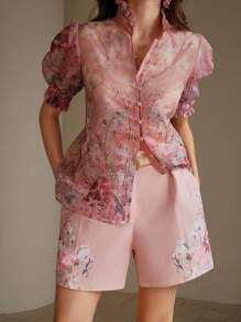 Anewsta Elegante Rattan Design Damen Sommer Shorts