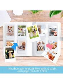 SHEIN 1 个相册卡夹，用于存储名片和收集照片，256 口袋照片卡游戏卡 Kpop 卡活页夹夹书，3 英寸迷你相册照片卡收藏适合 7s 8 8+ 9 11 25 26 50s 70 90 即时相机，照片存储，收藏 - 彩色 - 查看 3