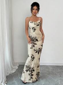 Elenzga 时尚、性感、优雅的系带美人鱼设计女式连衣裙