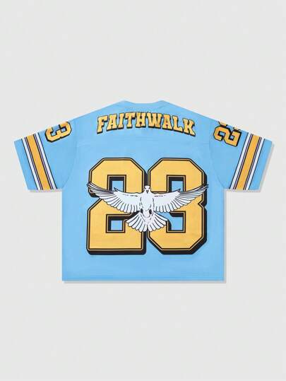 Street Life Men's Preppy Baseball Jersey Short Sleeve T-Shirt, Sports Tee With Mesh Fabric Panels