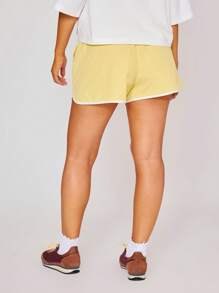 MUSERA 低腰撞色滚边飘逸修身跑步短裤，夏季可爱度假休闲Y2K 90年代风格时尚优雅