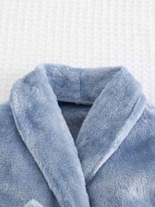 Cozy Pixies Neonato Accappatoio in kimono a maniche lunghe con fodera termica di colore tinta unita, abbigliamento da casa confortevole