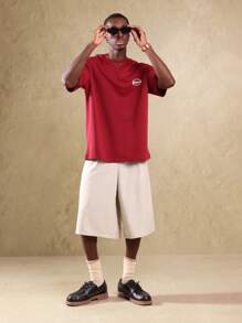 SUMWON Design Studios International Spring Summer 2024 Collection Oversized Short Sleeve Crewneck Streetwear Athletic Casual T Shirt - Red - View 5
