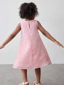 Maija Kids Maija Kids Vestido de niña con top holgado sin mangas y falda de volantes