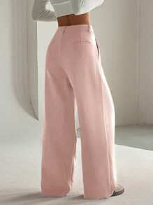 SHEIN PETITE Pantaloni morbidi e ampi di alta gamma con design vintage alla moda e di per il 2025