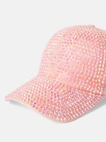 SHEIN SXY 女士时尚水钻镶嵌透气棒球帽