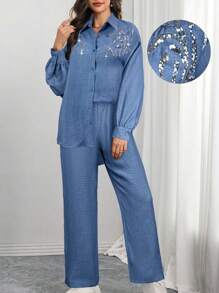 Mulvari Women Two Pieces Outfits For Daily Wear