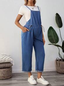 SHEIN Petos y monos vaqueros de maternidad, atuendos de playa para maternidad