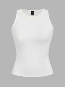 SHEIN EZwear 2件套女士粉白相间性感紧身露脐吊带背心，适合夏季穿着 - 彩色 - 查看 5