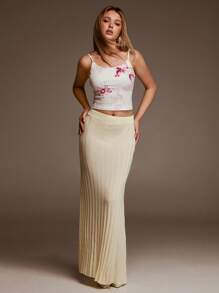 Forever 21 Áo ba lỗ in họa tiết hoa mùa xuân dành cho nữ đi biển thường ngày - Nhiều màu - Xem 5