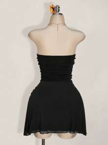 SHEIN ICON Plus Size Starfish Cutout Fitted Waist A-Line Dress