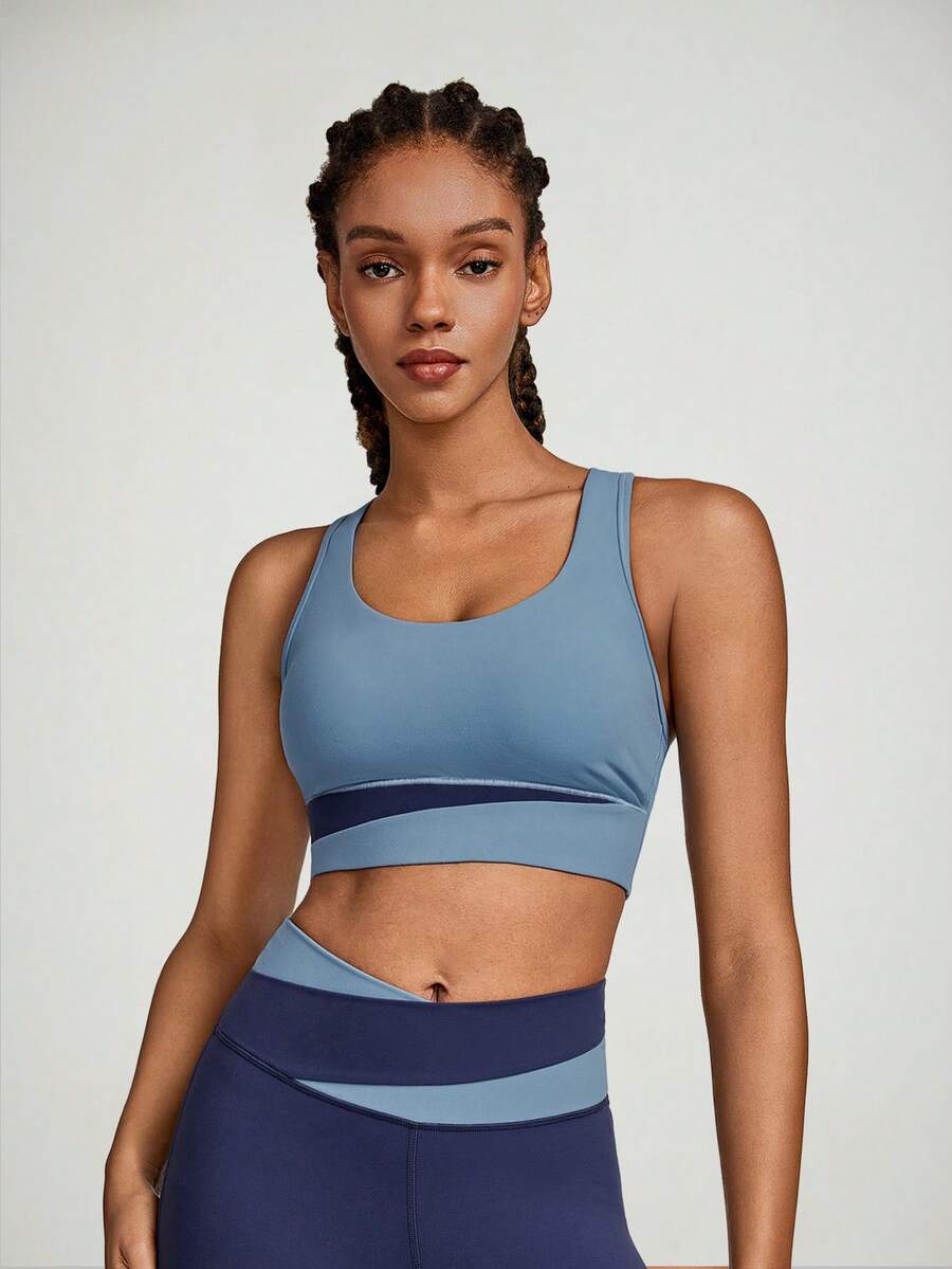GLOWMODE 女士运动文胸 - 霧霾藍 - 查看 1
